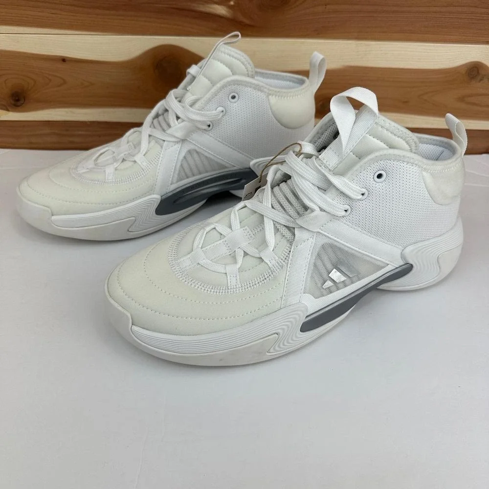 Adidas‎ Women's Exhibit Select Mid Basketball Shoes White Marble Size 9.5